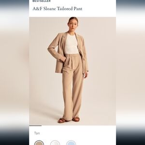 NWT Abercrombie and Fitch Sloane tailored pant in tan size 26 extra short